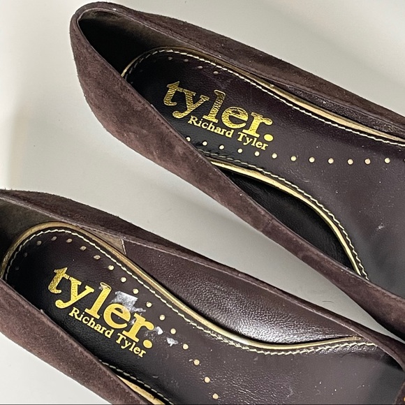 Tyler Richard Tyler brown suede shoes size 7.5 - Picture 5 of 12
